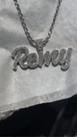 Pendentif personnalisable H2cm L5cm + chaîne torsadée 5mm