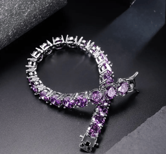 Bracelet tennis 8mm violet - Rodier&Co